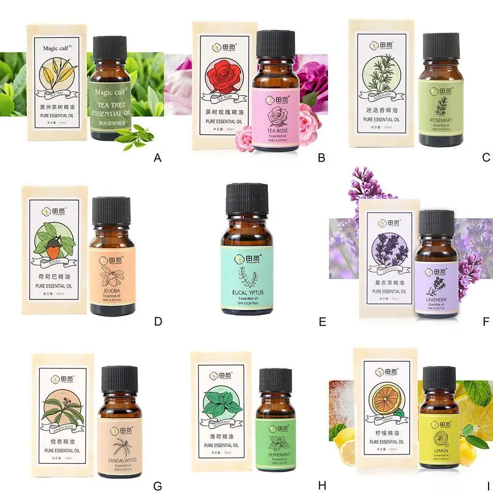 Эфирное масло розмарина 10 мл натуральные растения чайное дерево жожоба лаванда