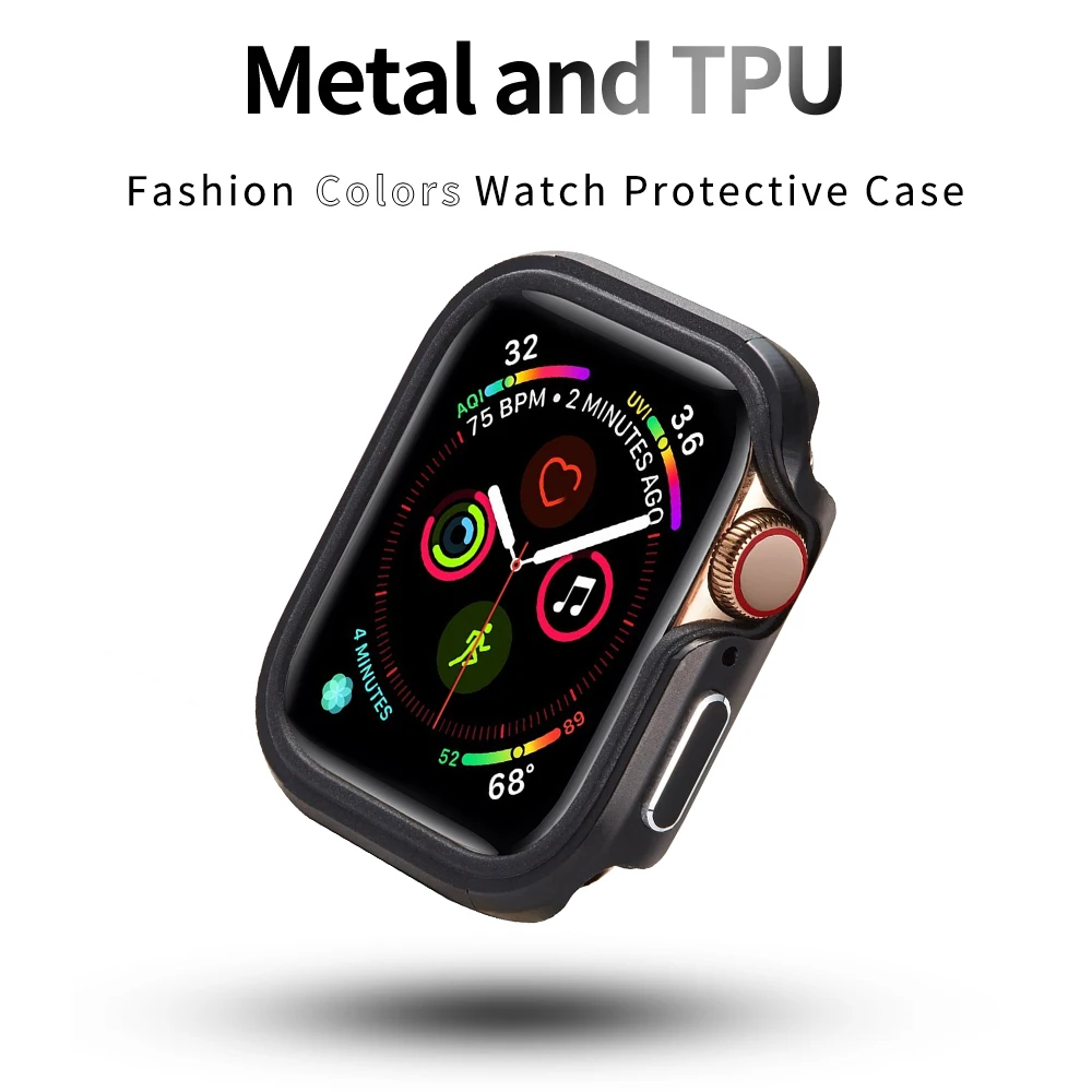 Чехол из алюминиевого сплава и ТПУ для Apple Watch SE Series 6 5 4 3 чехол 40 мм 44 42/38 защитная