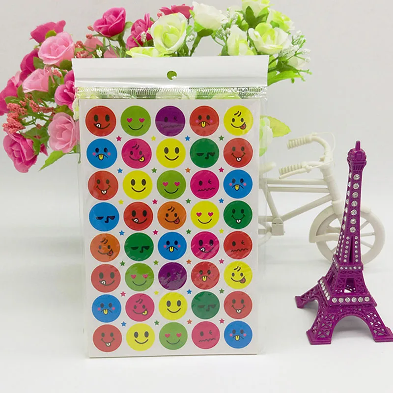 Наклейки со смайликом 10 листов милые смешные наклейки декоративные игрушки