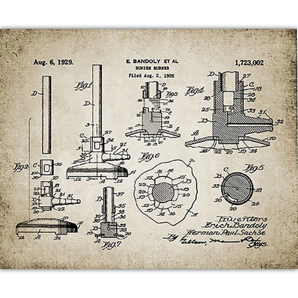 Химический инструмент Периодическая таблица элементов Ретро плакат обучение на