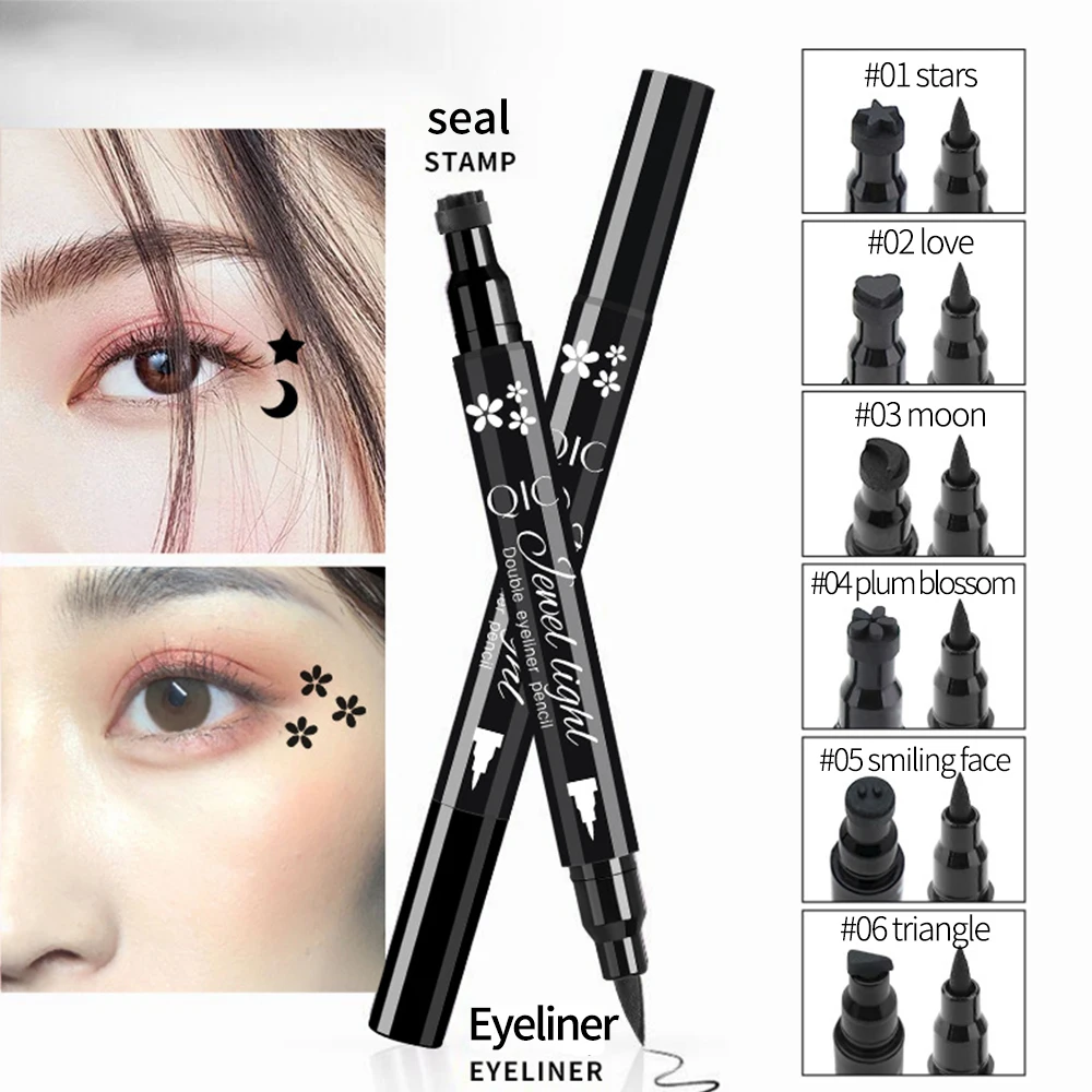 

2 In1 Double-headed Eyeliner Stamp Liquid Eyeliner Pencil Waterproof Stamps Eye Liner Pencil Quick Dry Eye Makeup Tools