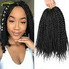 Коробка косы волосы на крючке, 14 дюймов 12 корнейпакет 80 г, цвет черный, темно-красный блондин коричнево-синтетические косички, волосы для афро-Reshowbeauty