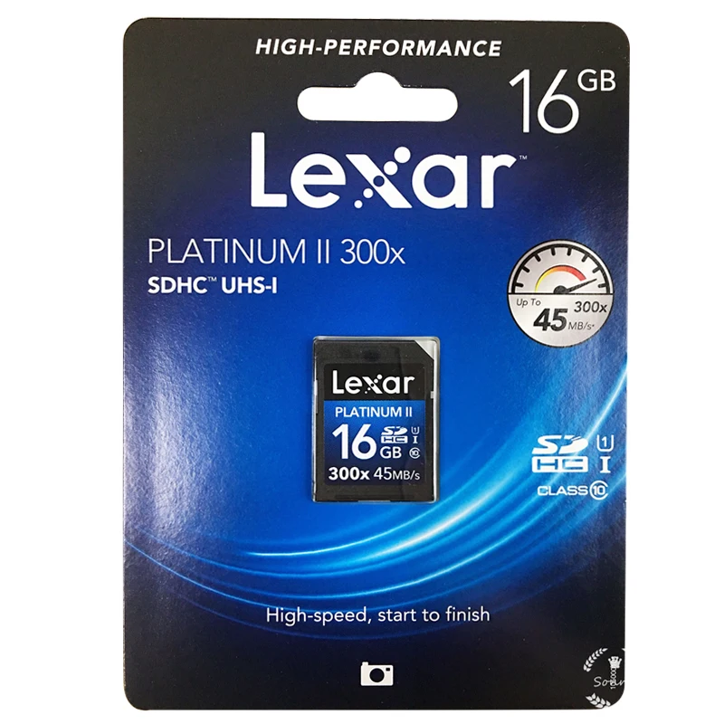 SD-карта Lexar Platinum II 300x16 ГБ SDHC UHS-I/U1 (до 45 флэш-карт) Оригинальная карта памяти для