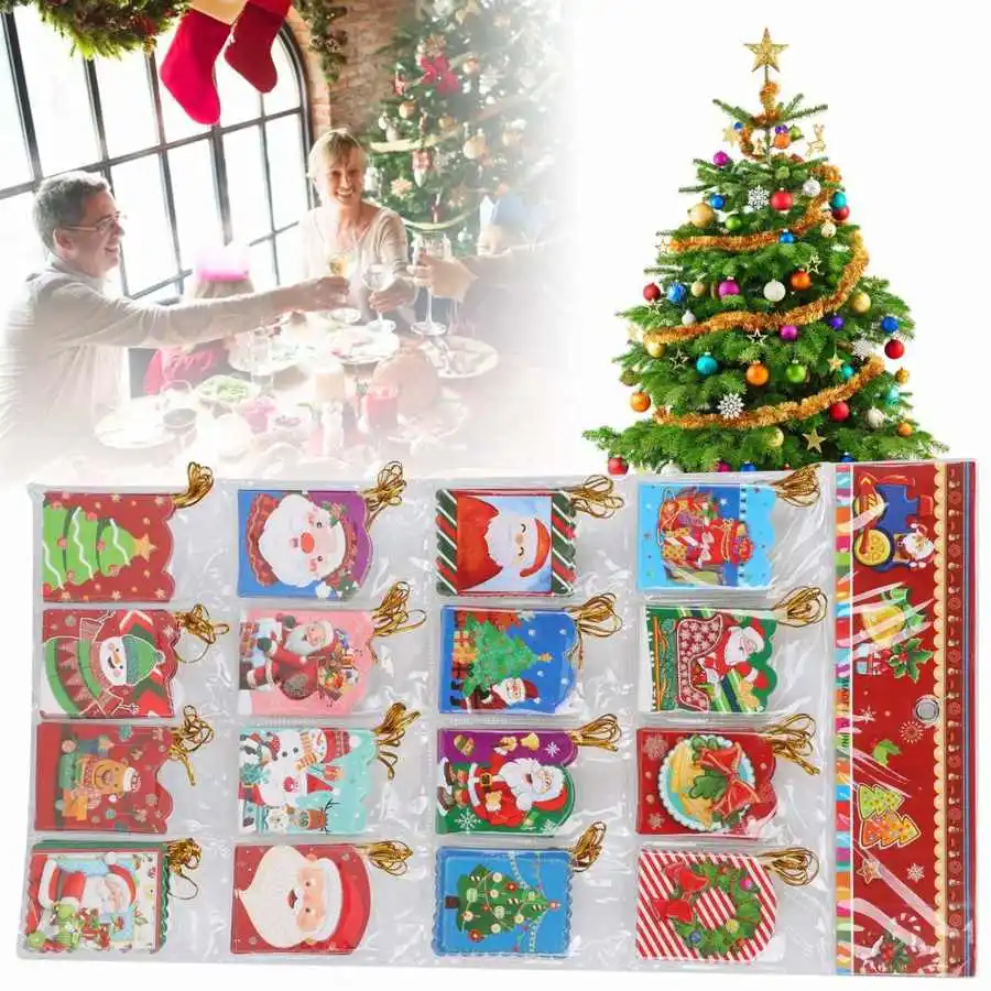 128 шт. милые рождественские открытки праздничные поздравительные ручной работы