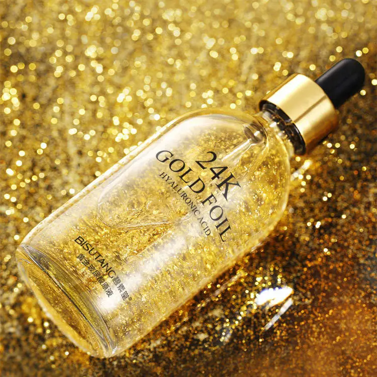 

24K Gold Primary Hyaluronic Acid Liquid 100ml Moisturizing Hydrating Essence Shrink Pores Brighten Skin Color