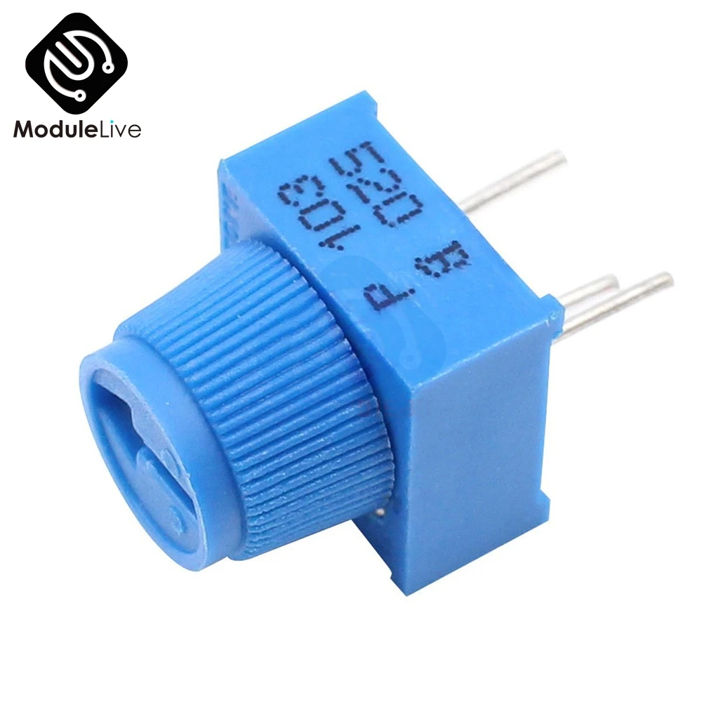 Резистор потенциометра 3386P 103 10 Ом с ручкой для Arduino|Детали и аксессуары приборов| |