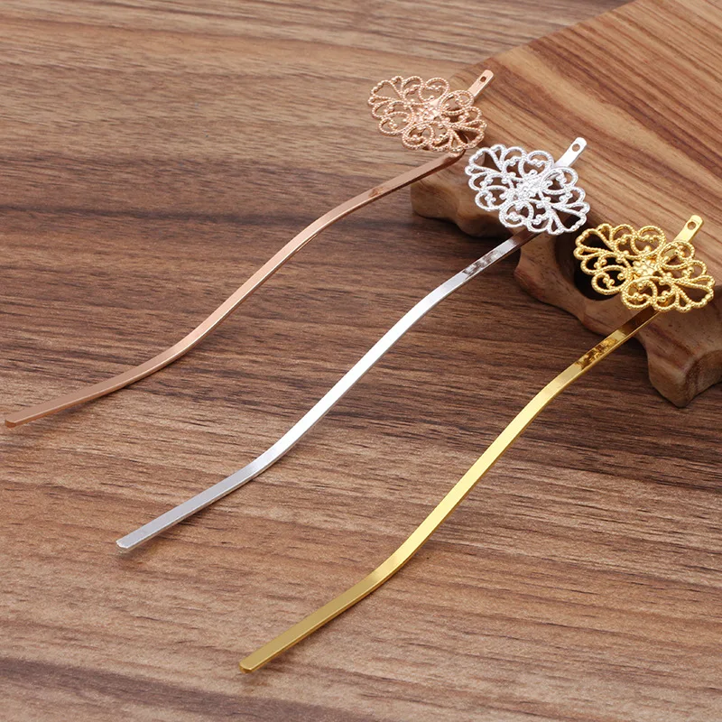 Винтажная заколка для волос в форме змеи с отверстием длина 30x20 мм Цветочная