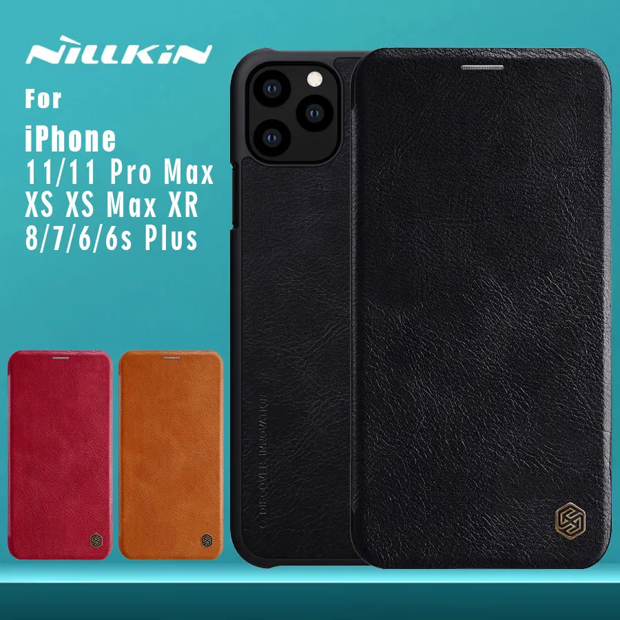Для iphone 11 11 Pro Max чехол NILLKIN Флип кожаный чехол слот для карт задняя крышка для iphone XS Max XR X 8 7 6 6S Plus 5s SE чехол