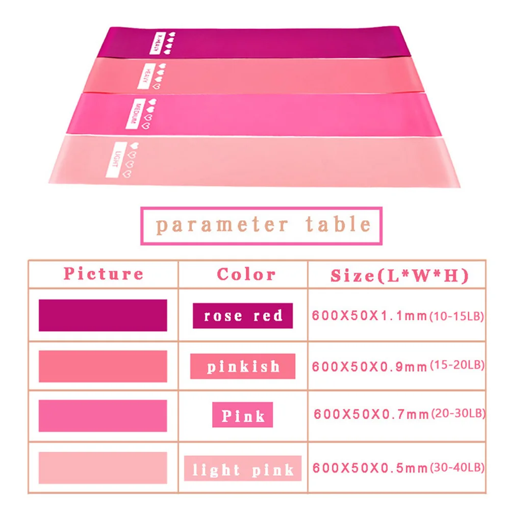 4 шт. натуральный латекс раллийный ремень для йоги Эластичная лента спортивные