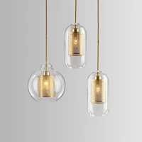 nordic modern pendant lights for dining room glass ball lampshade kitchen bedroom bedside decor hanging lamp fixture suspension