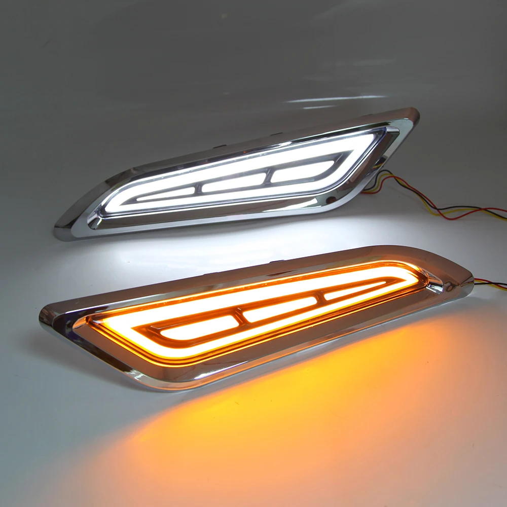 

For Nissan Patrol Y62 Armada Accessories 2015 2019 LED DRL Flowing Turning Light Signal Lamp Side Vents Sticker
