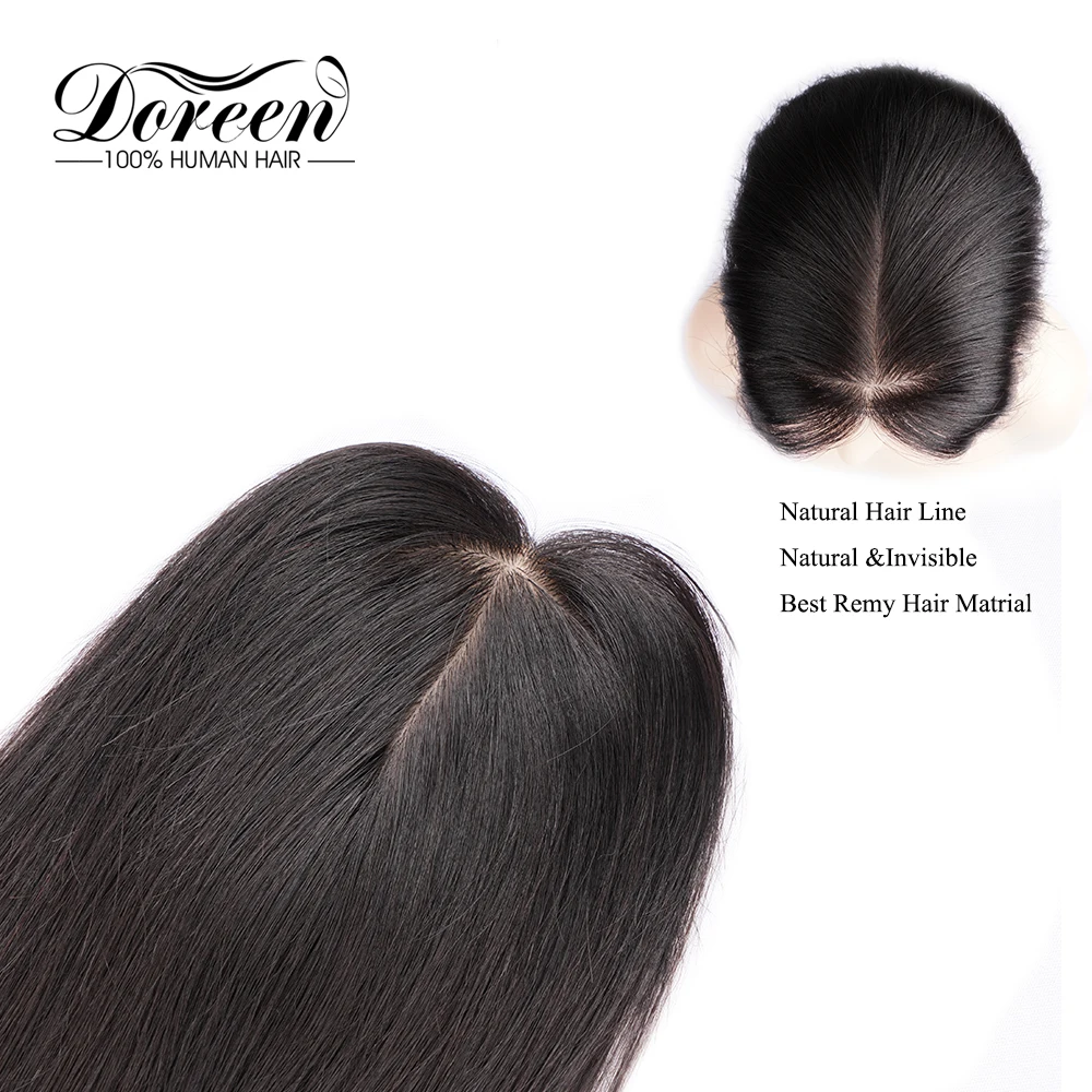 Doreen 12 дюймов 7*12 кружева искусственная кожа накладные волосы для женщин