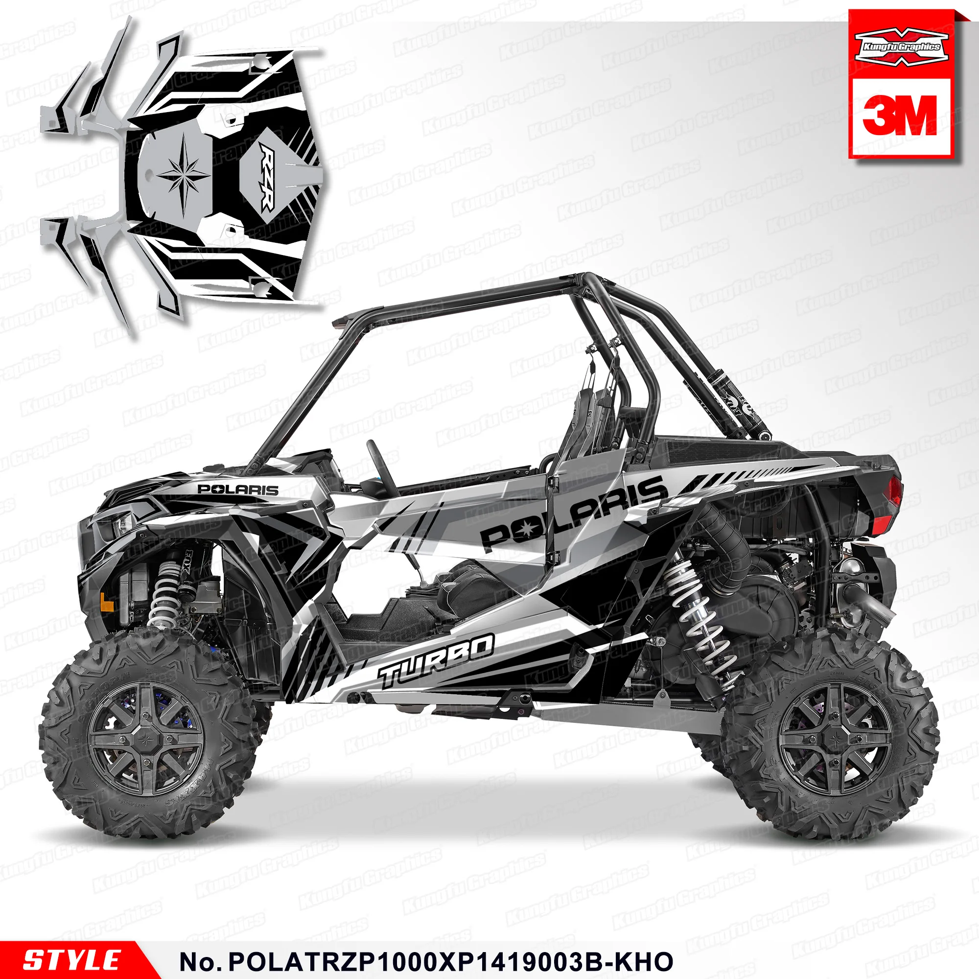 Пользовательская графическая наклейка huпера UTV полный комплект наклеек для Polaris