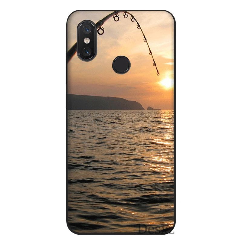 Case For Xiaomi Mi 6 8 A3 Pro CC9E 9T MAX 3 9 SE F1 A1 A2 Lite 5X 6X Cover Southern Blue Fish Fishing Lake Tackle Box | Мобильные