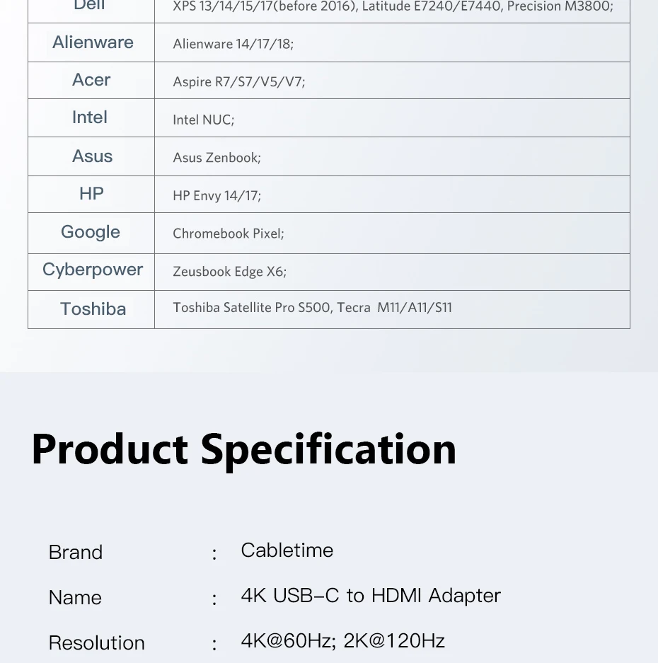 60hz thunderbolt 3 para c0mate 20 macbook pro hdmi para c033