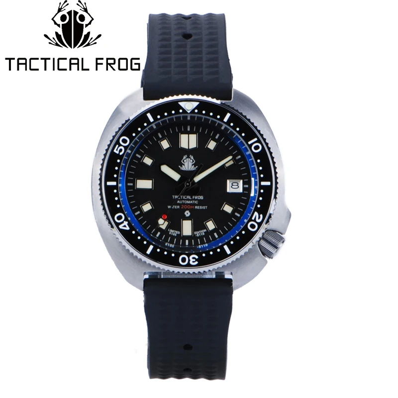 

Tactical Frog Watch Automatic Abalone Mechanical Watch Men NH35 Ceramic Bezel Sapphire C3 Luminous Sub 300T Diver Watch