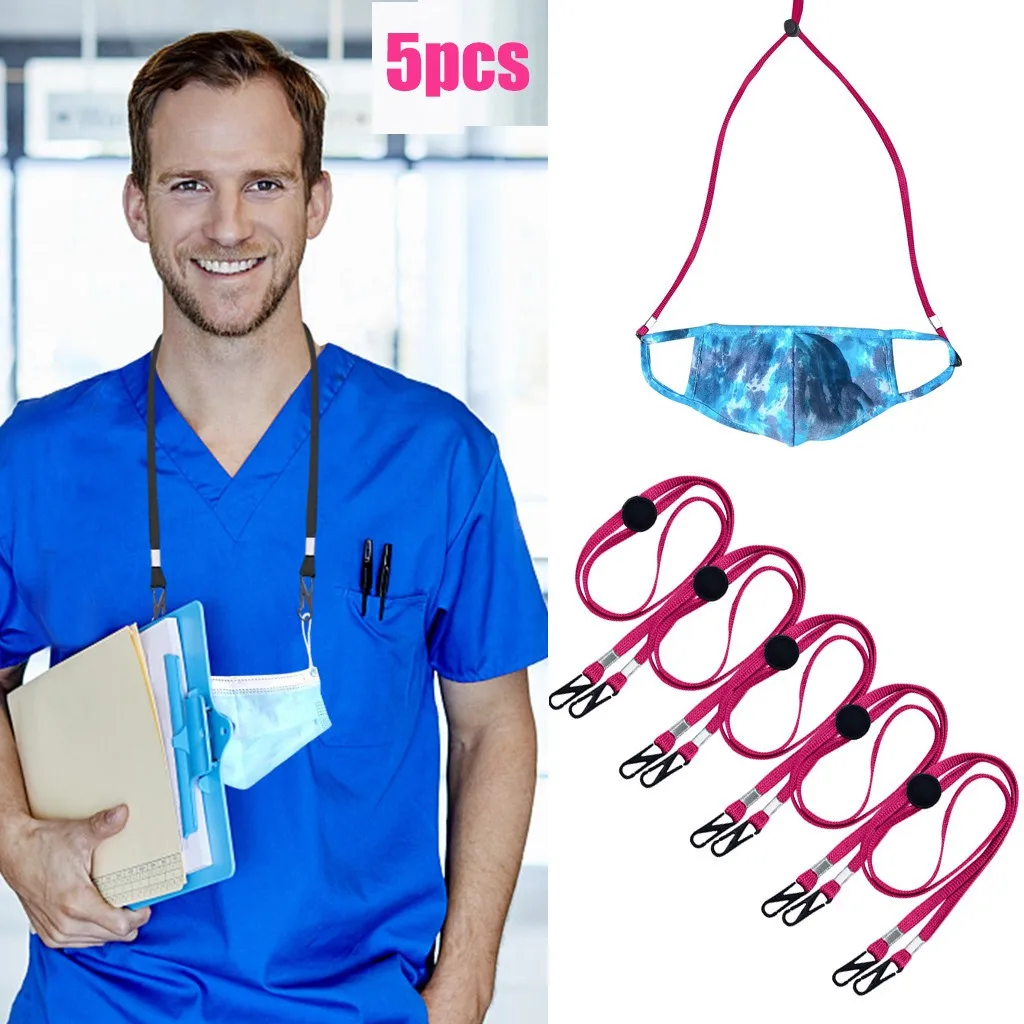 5 шт. Регулируемая Маска для лица ремешок удобный и держатель ушей|Шнуры| |