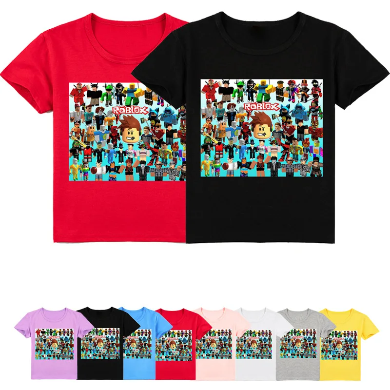 

Shooting Game Robloxing T Shirt for Kids Summer Clothes Toddler Girls Short Sleeves Tops Boys Cartoon Tshirt Children T-shirts