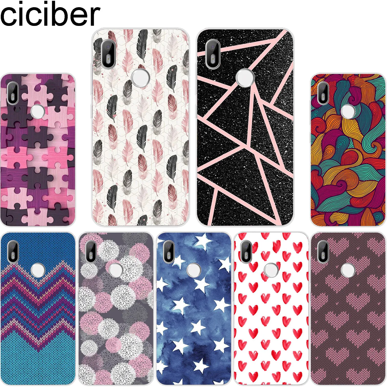 Ciciber Feather для BQ Aquaris U2 C U X5 V VS X2 X Plus Lite Pro E5 s M5 M5.5 M4.5 E4.5 мягкий силиконовый прозрачный
