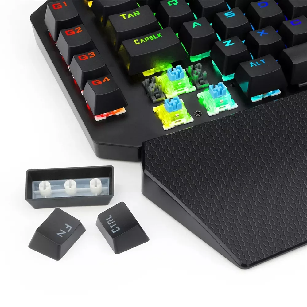 K700 односторонняя Механическая игровая клавиатура RGB светодиодная подсветка
