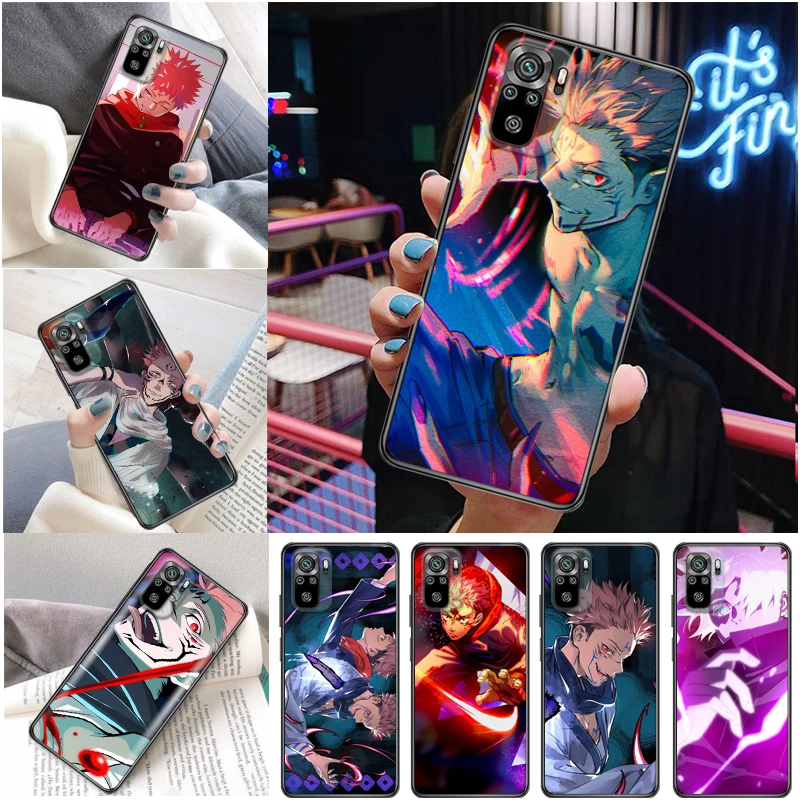 

Jujutsu Kaisen Fushiguro Megumi Yuji Itadori Sukuna Satoru Gojo Phone Case For Xiaomi Redmi Note 10 10T Pro 5G Carcasa