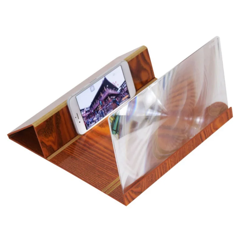 Stereoscopic Amplifying 12 Inch Desktop Wood Bracket Mobile Phone Video Screen Magnifier Amplifier Holder | Дом и сад