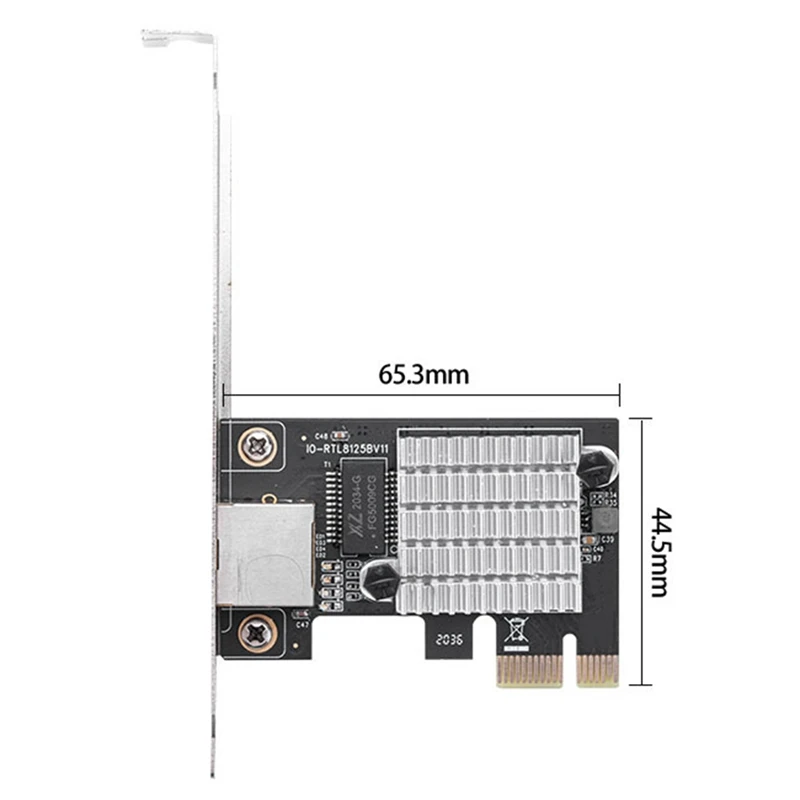 

PCIe to Gigabit Wired Network Card RJ45 PCI-Express to 10/100/1000M/2.5G Network Card Controller