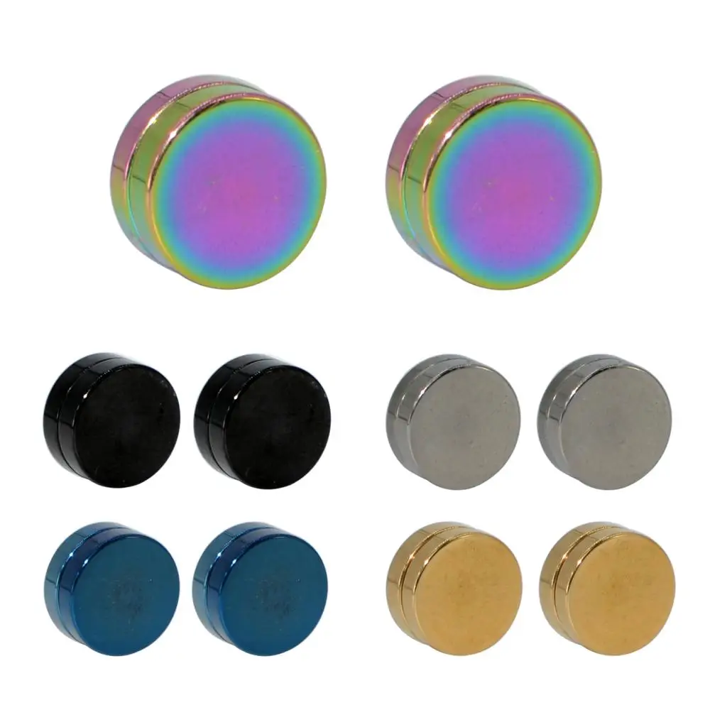 1 шт. Поддельные не проколотые магнитные серьги-гвоздики для ушей в стиле панк