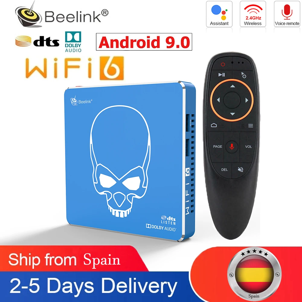 Beelink GT Vua Pro WiFi 6 Hộp TV Thông Minh Android 9 4GB 64GB DDR4 Amlogic S922X-H 4K quad Core Set Top Box GT Vua S922X Iptv Hộp