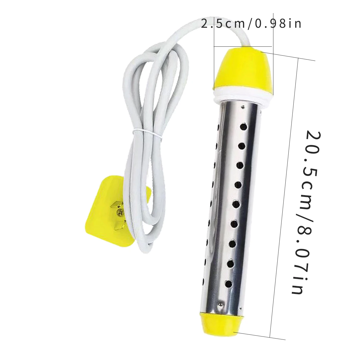 

2000W Electric Heater Boiler Water Heating Element Automatic Power-off Portable Immersion Suspension Bathroom Swimming Pool