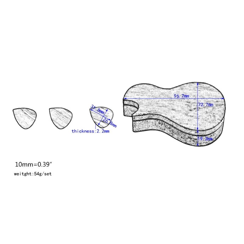 

E5BD Plectrum Container with 3 Pcs Guitar Pick for Guitar ,Wood Guitar Pick Set Guitar Accessaries for Guitar Lovers