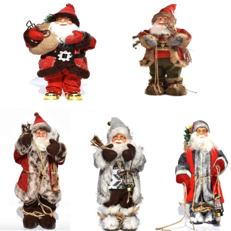 

Плюшевая кукла-Дед Мороз, 30 см, Рождественское украшение для домашней вечеринки, подарок для детей, мягкая плюшевая игрушка, кукла, 2021