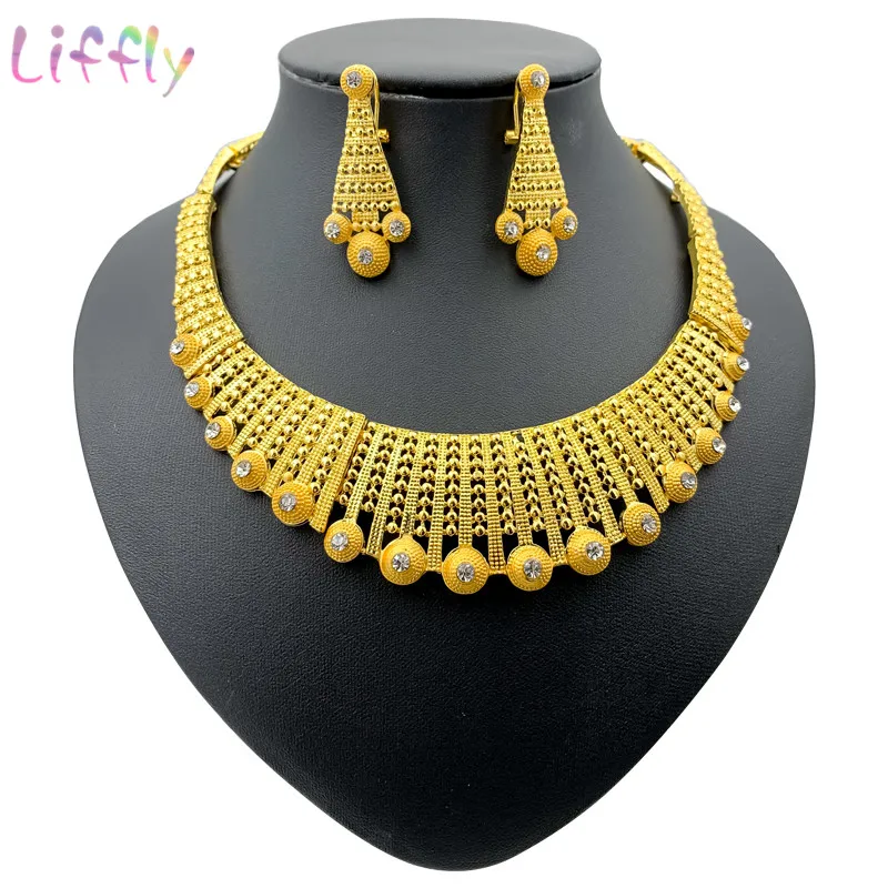 Liffly изысканный и Африканский комплект ювелирных изделий большое круглое