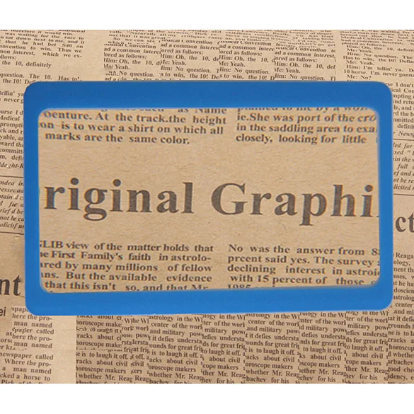 Тонкое прозрачное увеличительное стекло 1 шт. 3X размер кредитной карты линза для