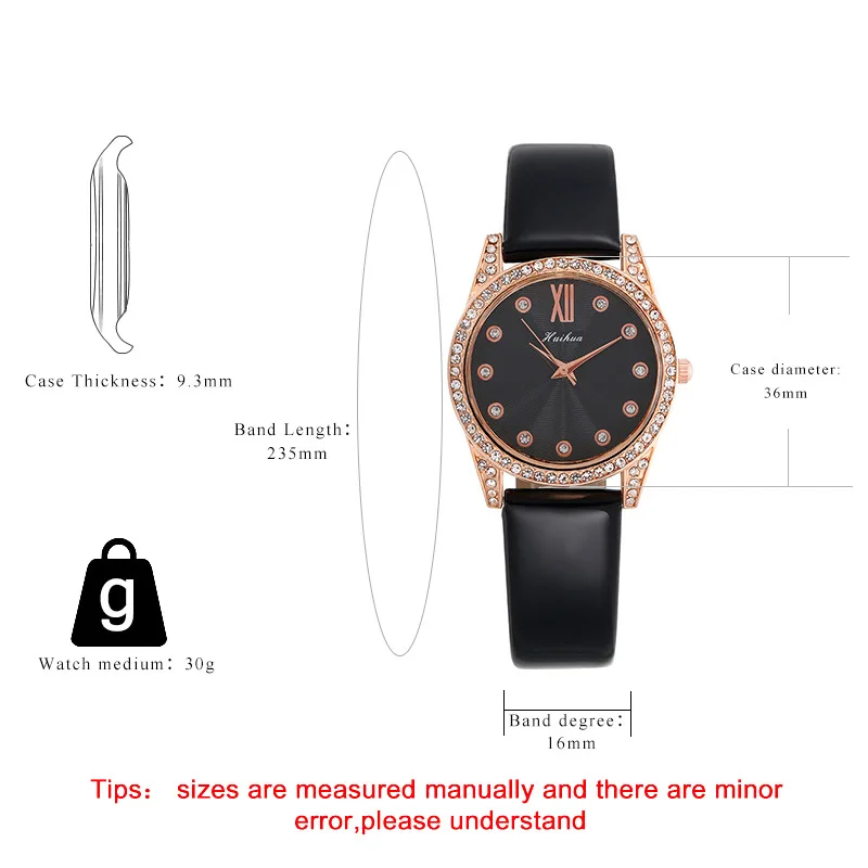 

Nice PopSimple Fashion Ladies Watch Alloy Round Diamond Slub Pattern Belt Ladies Casual Watch Ladies Quartz Watch