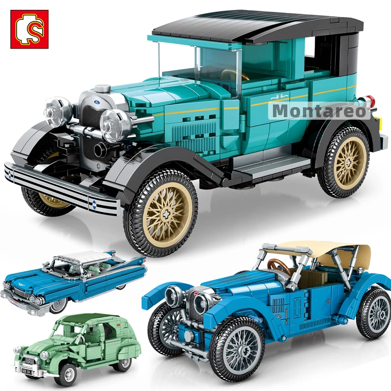 

Креативная высокотехнологичная модель автомобиля Sembo MOC T38 Hongqi, Классическая модель автомобиля, строительные блоки, детские игрушки для мал...