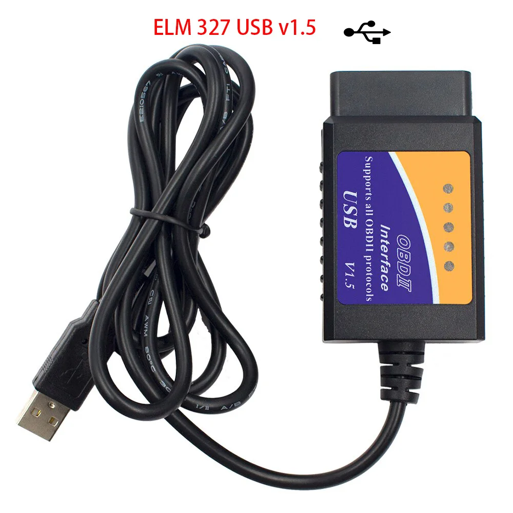 v1.5 with usb Автомобильный диагностический инструмент OBD2 ELM327 V1.5 wifi адаптер сканер для iPhone IOS OBD 2 ODB II ELM 327 wifi ODB2 Автомобильный сканер EML327 v2.1 - Цвет: v1.5 with usb