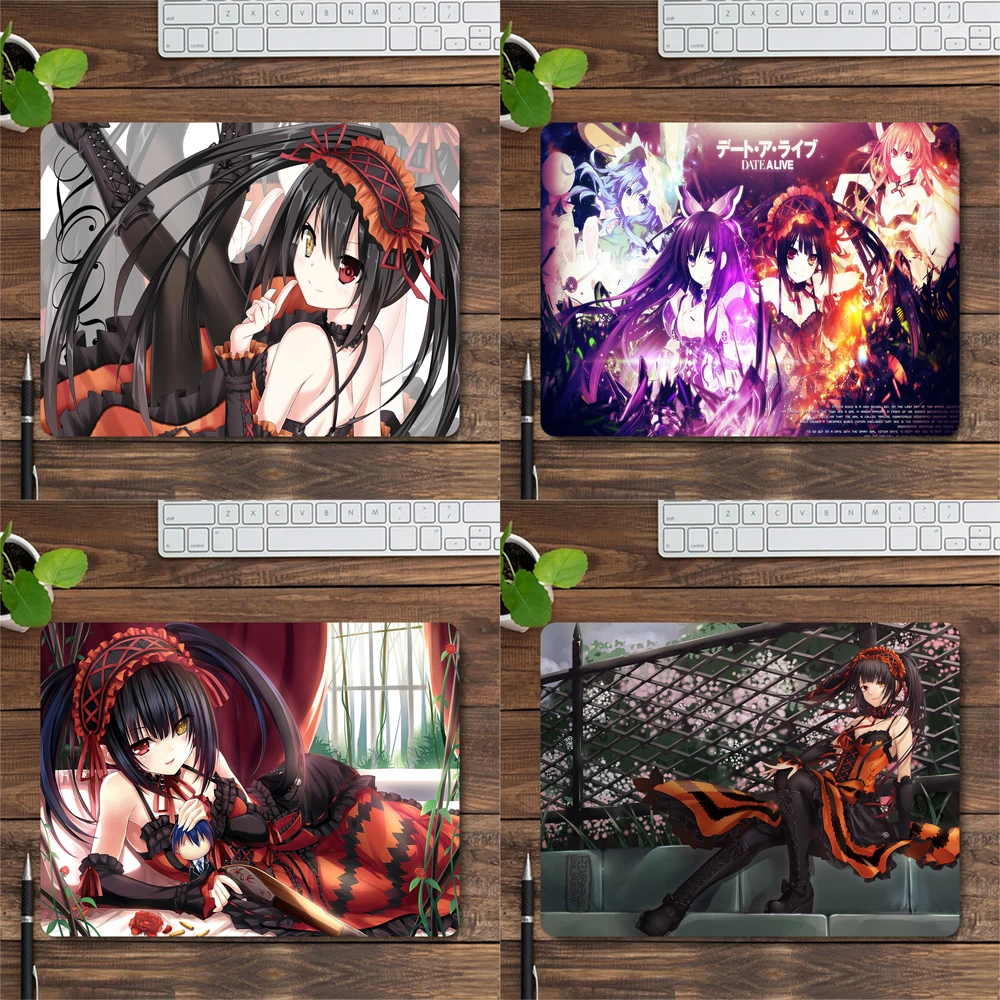 

Kurumi Tokisaki Gaming Mouse Pad Speed Kawaii XL MousePad Keyboard Pad for Computer Mouse Locking Edge Otaku Computer Desk Pad