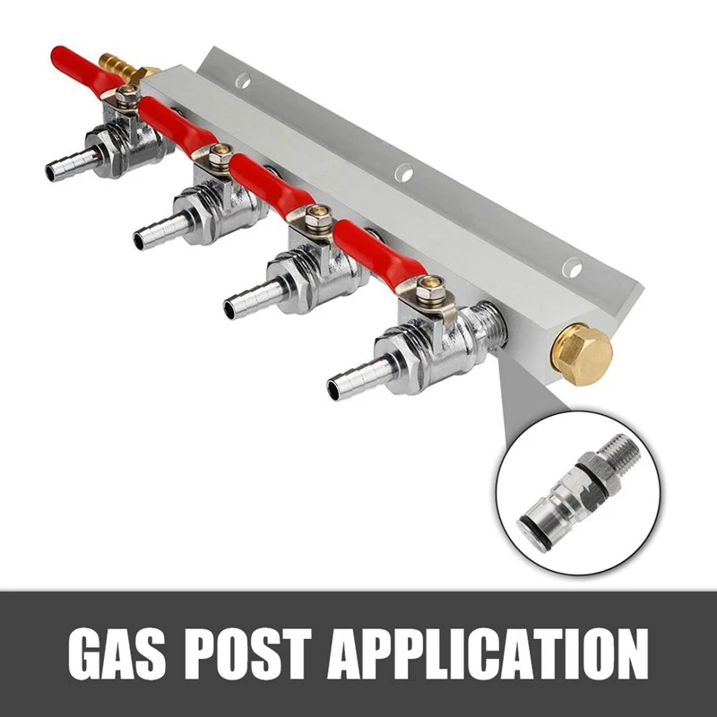 ABUI-1/4 дюйма Мужской Npt шестигранный сосок газовый шар замок с Poppers шаровой замок Адаптер для пивоварения пива