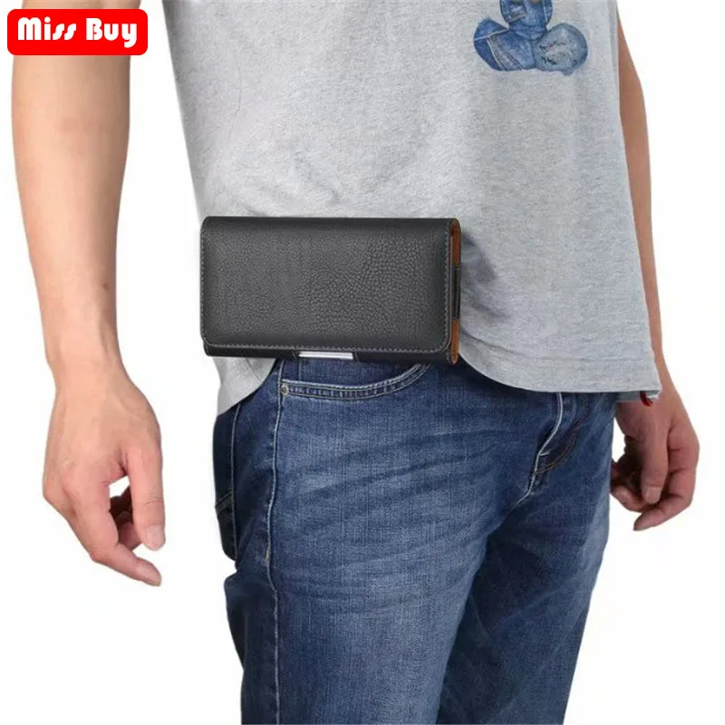 

Universal Leather Phone Bag for LG K51 Q51 K50 K50S K40S K31 K41S K51S K61 Stylo 6 5 V60 thinQ Case Waist Holster Belt Pouch