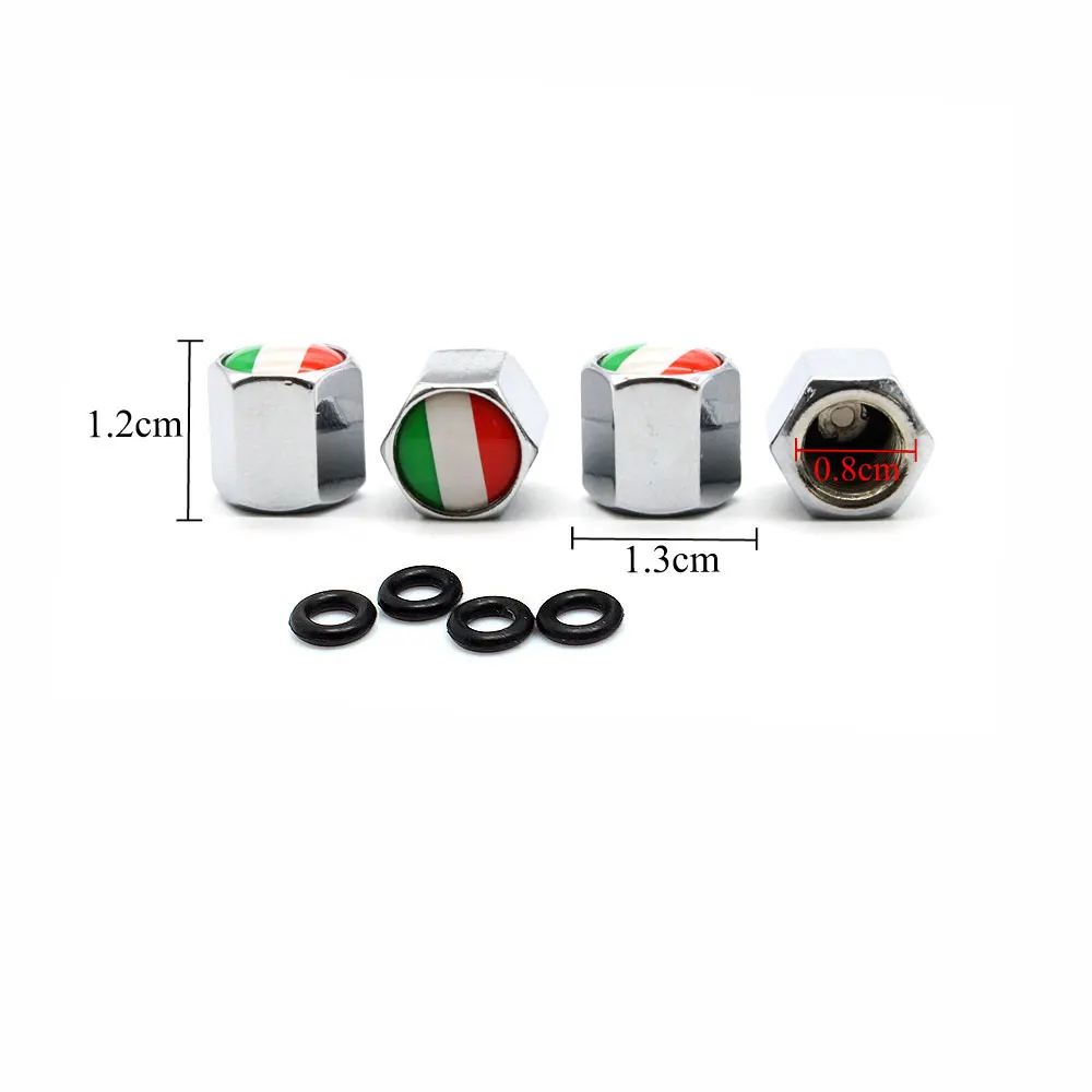 4 шт./компл. колпачки воздушных клапанов из цинкового сплава в стиле флага