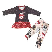 toddler girl long sleeve top and pant clothing set children winter cute pattern outfit fashion christmas clothes