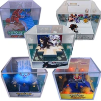 gba dns pokemon diy sapphire heart gold soul silver black and white kyogre game scene paper mold figures gift box hobby