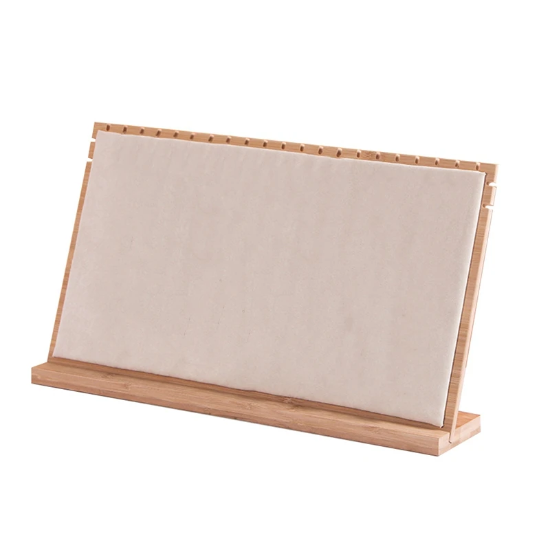 Vertical Detachable Bamboo and Wood Large Necklace Display Stand,Props