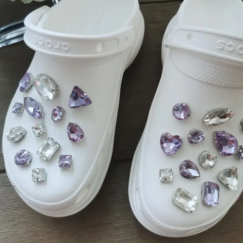 

Роскошные Красочные Подвески Стразы Crocs, дизайнерские Элегантные Подвески для Crocs, «сделай сам», модные трендовые украшения для обуви, подар...
