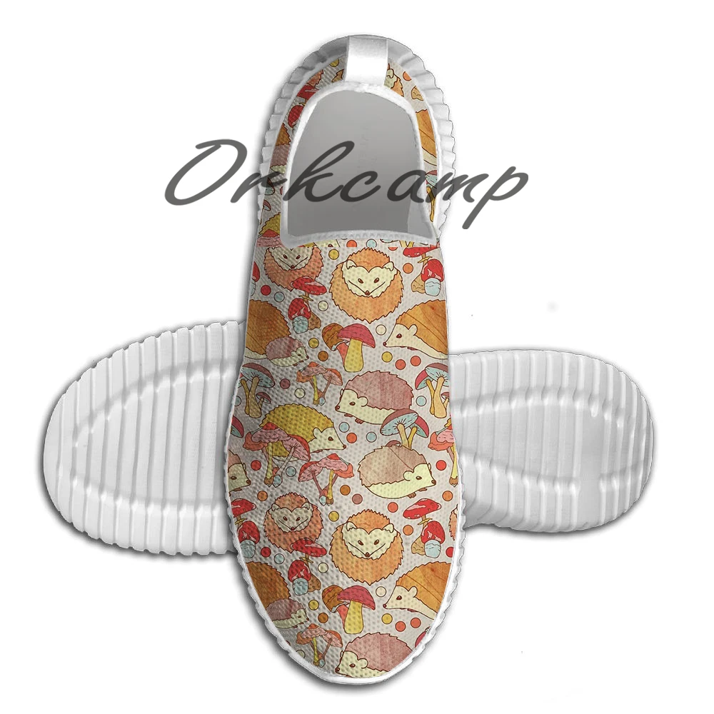

Sport Running Shoes Woodland Hedgehogs a pattern in soft neutrals Light Weight Walking Shoes Breathable Mesh Yoga Shoes