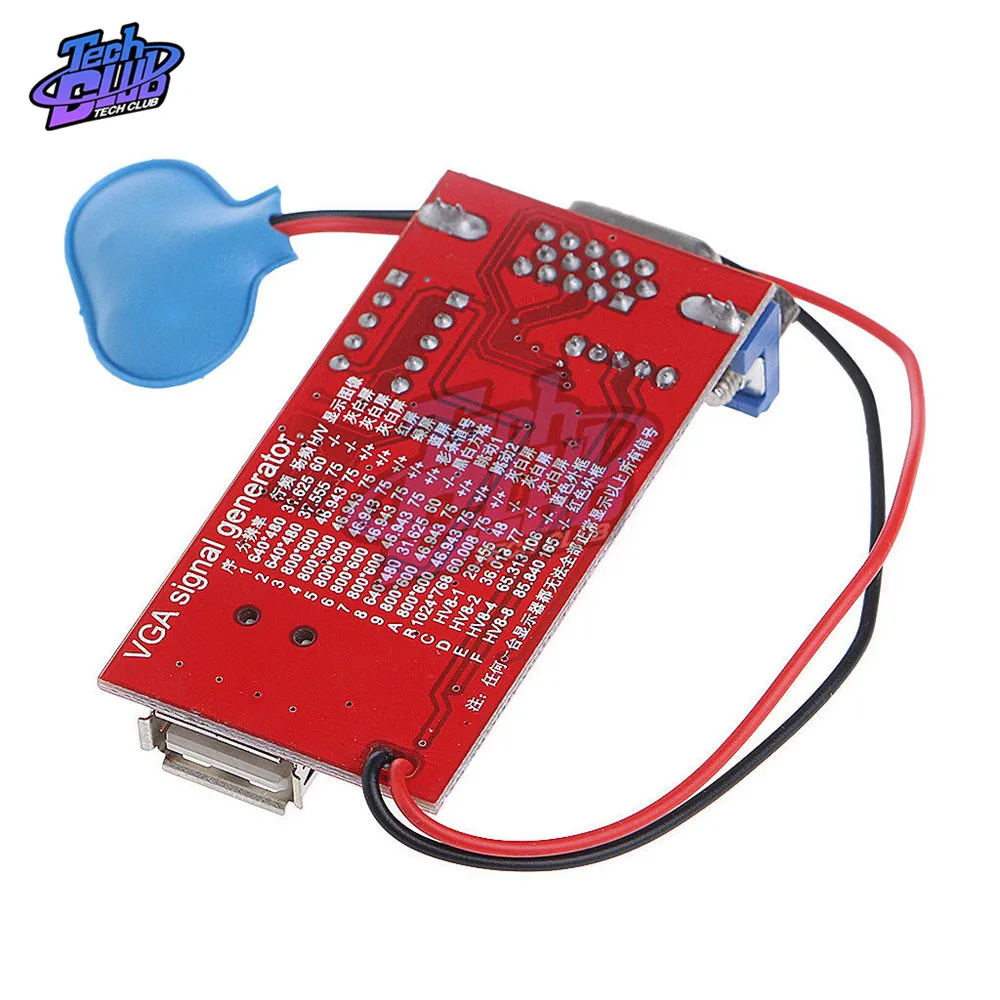 Генератор сигналов постоянного тока 9 в VGA тестер с ЖК дисплеем 15 различных