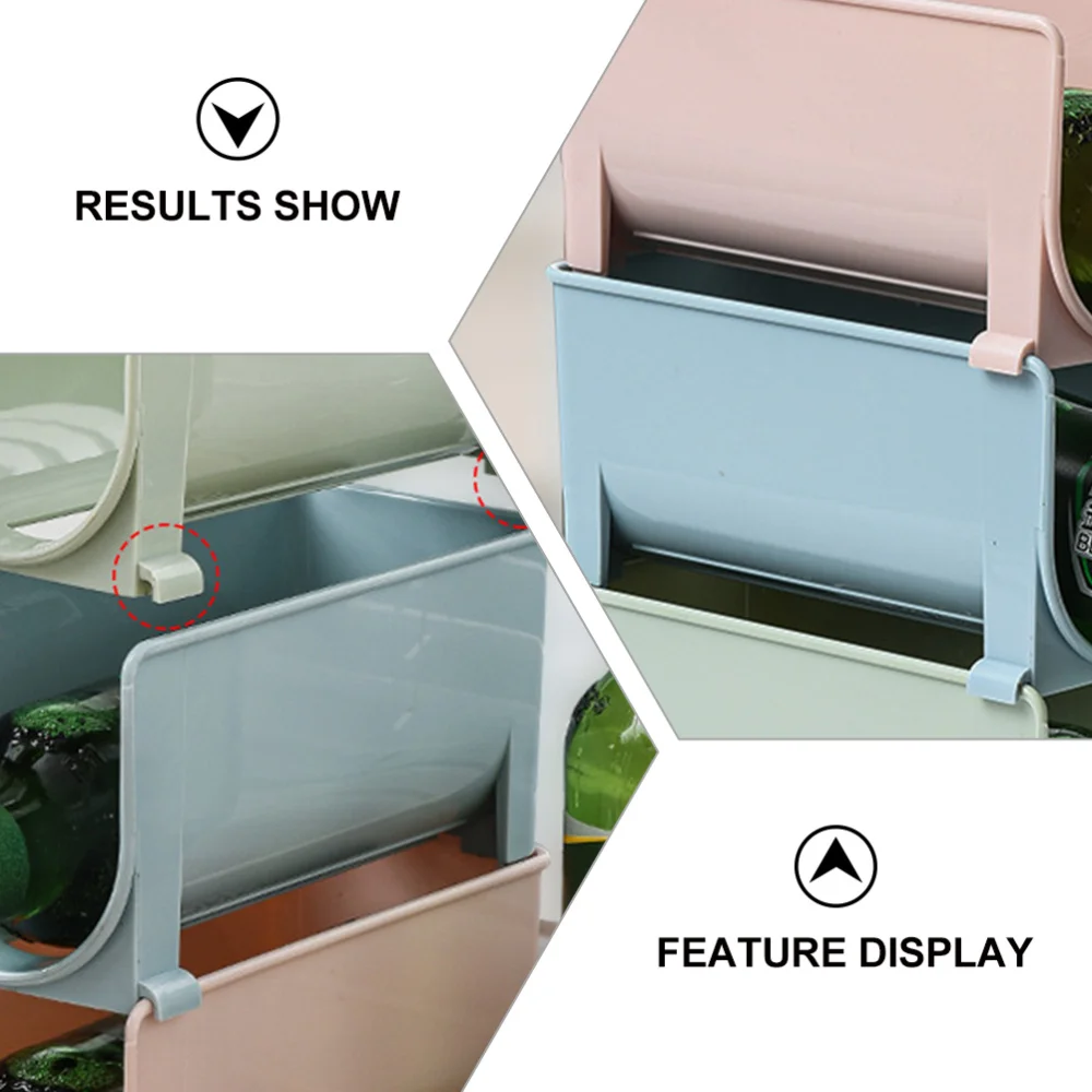 

3pcs Creative Refrigerator Storage Rack Beer Can Storage Box Kitchen Gadget