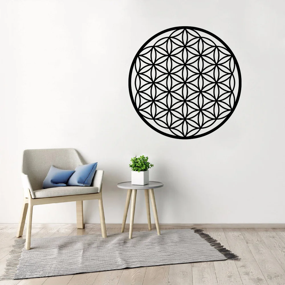 Цветок жизни, наклейки в стиле бохо, виниловые наклейки с мандалой, семена жизни, украшение на стену, геометрический узор, мандала, Современное украшение Цветок жизни, наклейки в стиле бохо, виниловые наклейки с мандалой, семена жизни, украшение на стену, геометрический узор, мандала, Современное украшение