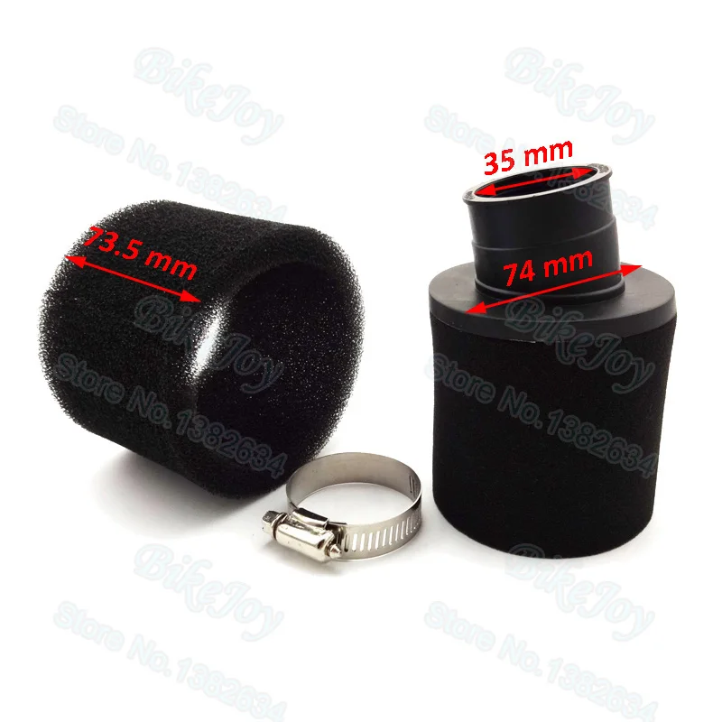 Угловой воздушный фильтр 35 мм двухслойный губчатый пеноочиститель для шеи 110cc 125cc